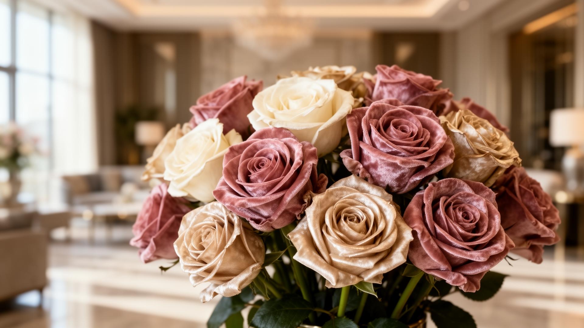 Luxury velvet rose bouquet